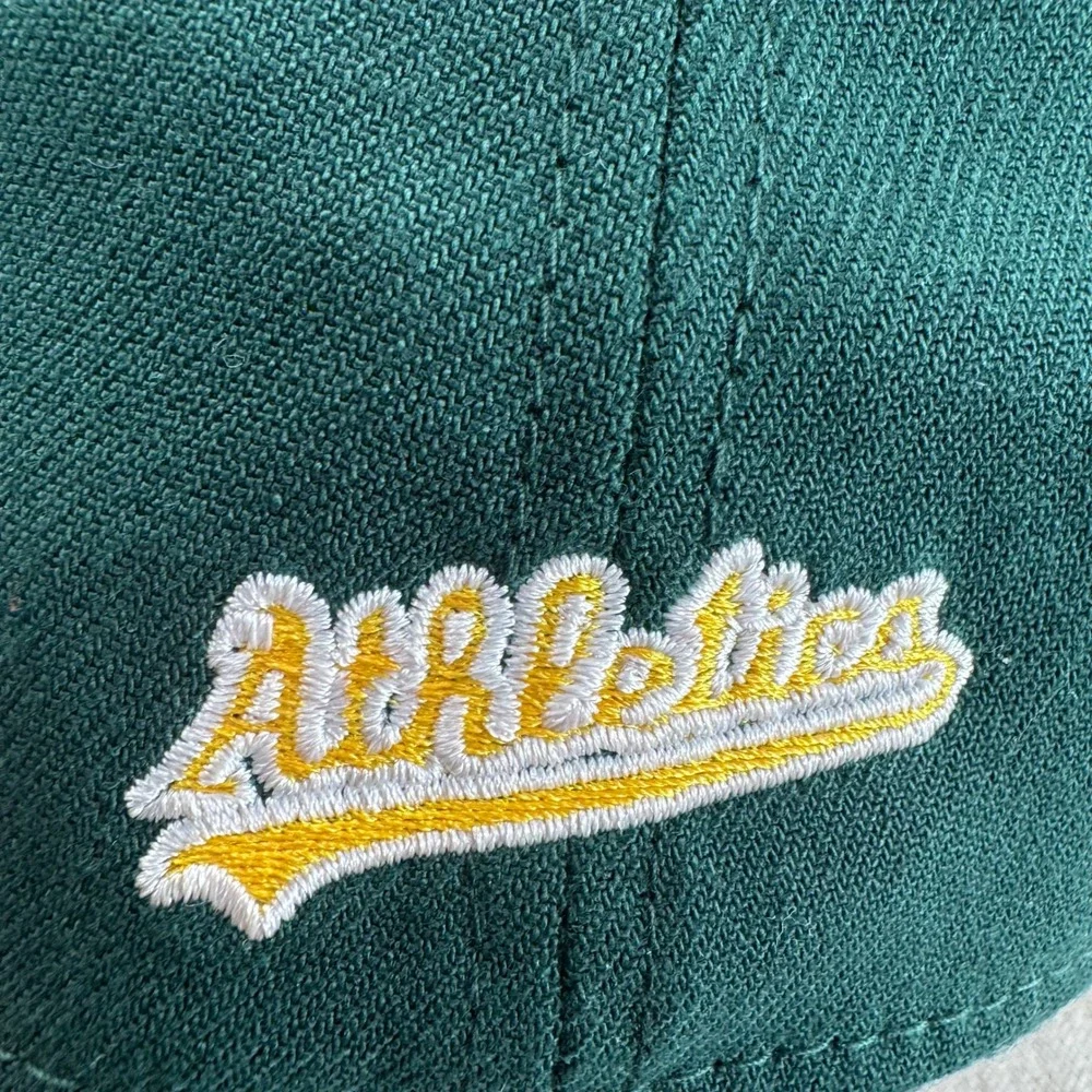 New Era 39THIRTY Oakland Athletics MLB Hat Mens Medium Large Green Yellow Cap